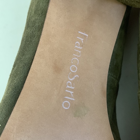 Franco Sarto ‘Callan’ Pointed Toe Pump green suede leather EUC - Picture 8 of 16